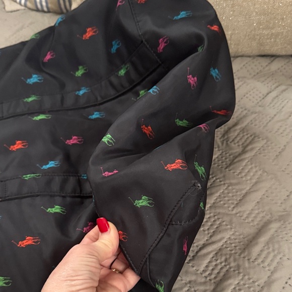 Ralph Lauren Black Tote with Colorful Polo Icons - Picture 7 of 8